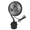 thumbnail image 1 of USB Car Fan, Brushless Motor 3 Speeds Adjustable Car Cooling Fan 360 Degree Rotation  For RVs For Trucks, 1 of 8
