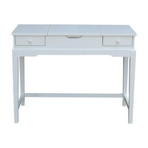 Makeup Vanity Desk with Mirror - Elegant Beauty Station - 24" x 36" Snow White Home Decor