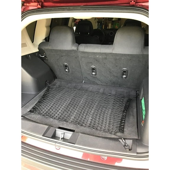 EACCESSORIES EA Trunk Organizer for Jeep Compass Patriot Renegade 2007-2022   Mesh Car Trunk Organizer   Cargo Net for SUV, Truck   Nylon Mesh Netting   Compatible with Jeep Compass Patriot Renegade
