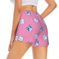 thumbnail image 3 of Goofa French Bulldog Printed Women 2 in 1 Running Shorts,Quick Dry Athletic Workout Shorts,High Waisted Athletic Shorts with Liner Pockets-Large, 3 of 9