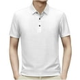 thumbnail image 2 of WXLWZYWL Polo Shirts for Men Plus Size Short Sleeve Quick Dry Golf Polo Shirts Button Up Lightweight Casual Shirts Soft Polyester Collared Shirt, 2 of 6