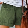 thumbnail image 5 of Trendfront Women's Plus Size High Waisted Butterfly Embroidery Shorts Elastic Tie Waist with Pockets Casual Summer Shorts, 5 of 7