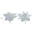 thumbnail image 2 of White Poinsettia Pick - Set of 12, 2 of 3
