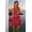 Rose Red, variant on Women's Burgundy Butterfly Print Halter Romper Deep V Gold Beaded Waistband Ruffle Layered Short Jumpsuit