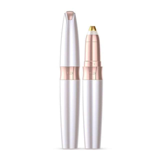 Tondeuse à sourcils électrique rechargeable en acier inoxydable, automatique, pour femmes et filles, dorée