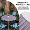 thumbnail image 2 of Purple Solid Color Round Tablecloth for 36-44 Inch Tables, Fitted Table Cover with Elastic Edge, Aesthetics Contemporary Luxury Waterproof Outdoor Table Cloth Protector for Patio Garden Dinner Picnic, 2 of 9