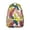 Yellow-28, variant on Floral and Skull Pattern Travel Backpack Unique Vintage School Bag with Tropical Flower and Leaves Design, Adjustable Strap and Wear-Resistant