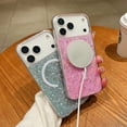 thumbnail image 5 of Kryonix for iPhone 17 Air Case Glitter Magnetic for Women, Compatible with MagSafe, Clear Glitter Shockproof Protective Case, Anti-Yellowing, Sparkle Clear,Pink/Blue, 5 of 7