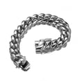 thumbnail image 5 of QQTDFG 6mm-18mm Mens Miami Cuban Link Chain Solid Silver Color Stainless Steel Bracelet-16mm-7.5 inches bracelet, 5 of 5