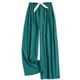 thumbnail image 2 of Pants for Women Wide Leg Drawsting Elastic High Waisted Comfy Casual Pants Green Free, 2 of 3