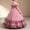 Pink, variant on Girls Princess Dresses Strap Off Shoulder Large Ruffled Tulle Dress ,Layered Sequin Mesh Gown for Wedding Party Ceremony Green 9-10 Years