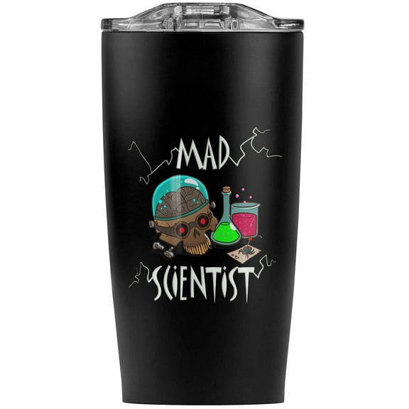 Mad Scientist With Beakers Brain Stainless Steel 20 oz Travel Tumbler, Vacuum Insulated & Double Wall with Leakproof Sliding Lid | Great for Coffee/Hot Drinks and Cold Beverages