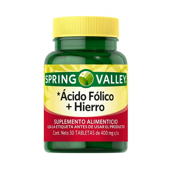 Acido Folico + Hierro Spring Valley Tabletas