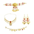 thumbnail image 4 of Conjunto de joyas para danza del vientre, collar y pendientes vintage para carnaval y espectáculos. Pendientes de gancho, 4 of 8