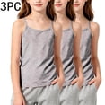 thumbnail image 2 of yillto Girl Undershirts Camisoles 3 Pack Soft Sleeveless Cami Girls Kids Summer Tank Tops 1-12 Years, 2 of 5
