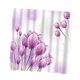 thumbnail image 2 of Cortina de Tela de Poliéster Impermeable con 12 Ganchos Decoración para Casa Tulipán púrpura, 2 of 3