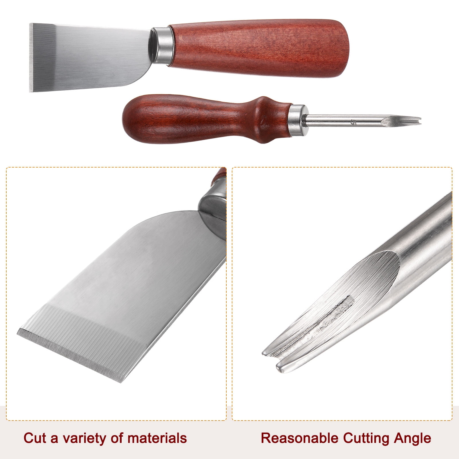 Leather Knife Set, Edge Bevelers Cutting Knife Burnisher Tool for DIY Craft