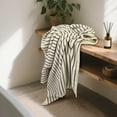 thumbnail image 2 of Black and White Striped Bath Towels Set of 2, Lighter & Quick Dry Towels Large 27.5 x 55 inches, Farmhouse for Bathroom, Pool, Shower, 2 of 7
