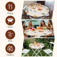 thumbnail image 7 of Fall Orange Green Pumpkins Round Tablecloth, Fitted Table Cover with Elastic for 45"-54" Round Tables, Thanksgiving Maple Leaf Rustic Table Cloth Outdoor Indoor Dinning Party Waterproof Tablecloths, 7 of 7