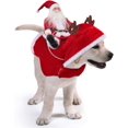 thumbnail image 1 of Abrigo de Navidad para perro, abrigo de perro pequeño con Santa Claus en su gato, suéter rojo para perro de Navidad Afortunado Sencillez, 1 of 5