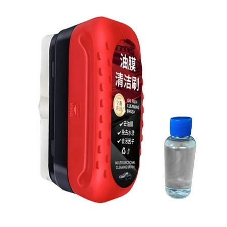 

Windshield Cleaner Tool Oil Repellent Film for Car Windows Universal Glass Cleaning Wipe Pad Board Car Composition Window Glass Cleaner (1pc Brush &1pc Cleaner)