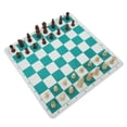 thumbnail image 2 of Chess Pieces Board Set, 2 Colors Lightweight Chess 32 Pieces Moderate Size Antiskid Felt Bottom For Beginners For Home ANGGREK Descripción de la referencia, 2 of 5