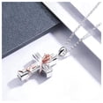 thumbnail image 3 of Cadenas con Dije de Cruz RoseGrace05 3Pzas Plata Collar Cruz/Rosa Dije 2x3cm Metal., 3 of 5