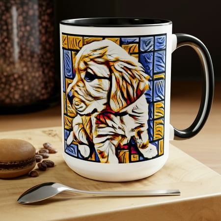 

Van Gogh Inspired Art Interpretation of Golden Retriever Puppy Coffee Mug
