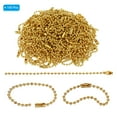 thumbnail image 3 of Uxcell 2.4mmx10cm Beaded Ball Chain, 150pcs Stainless Steel Pull Chain Extension with Connectors, Gold Tone, 3 of 6