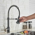 thumbnail image 3 of Zovajonia Black Brushed Nickel Kitchen Sink Faucet Pull Down Sprayer Taps Deck Mounted, 3 of 10