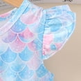 thumbnail image 6 of Gelikeya Girls Dresses Size 1-6 Kid Floral Ruffle Flutter Sleeve Mermaiden Sundress Summer Toddler Girl Princess Dresses(Toddlers, Z01-Sky Blue, 2-3 Years), 6 of 6