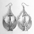thumbnail image 5 of Lordluxury New Goddess Isis Ancient Egyptian Earrings 14k Yellow Gold Cross Fashion Girlfriend Women Retro Statement Punk Jewellery, 5 of 6
