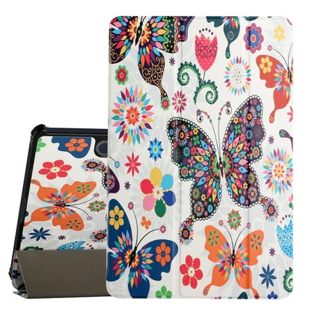 For Samsung Galaxy Tab S6 Lite 10.4inch Trifold Magnetic Closure Pu Leather Case Cover - Butterfly