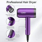 CONFU Hair Dryer 1600W, Lightweight Fast Drying Blow Dryer with Diffuser and Concentrator,Purple