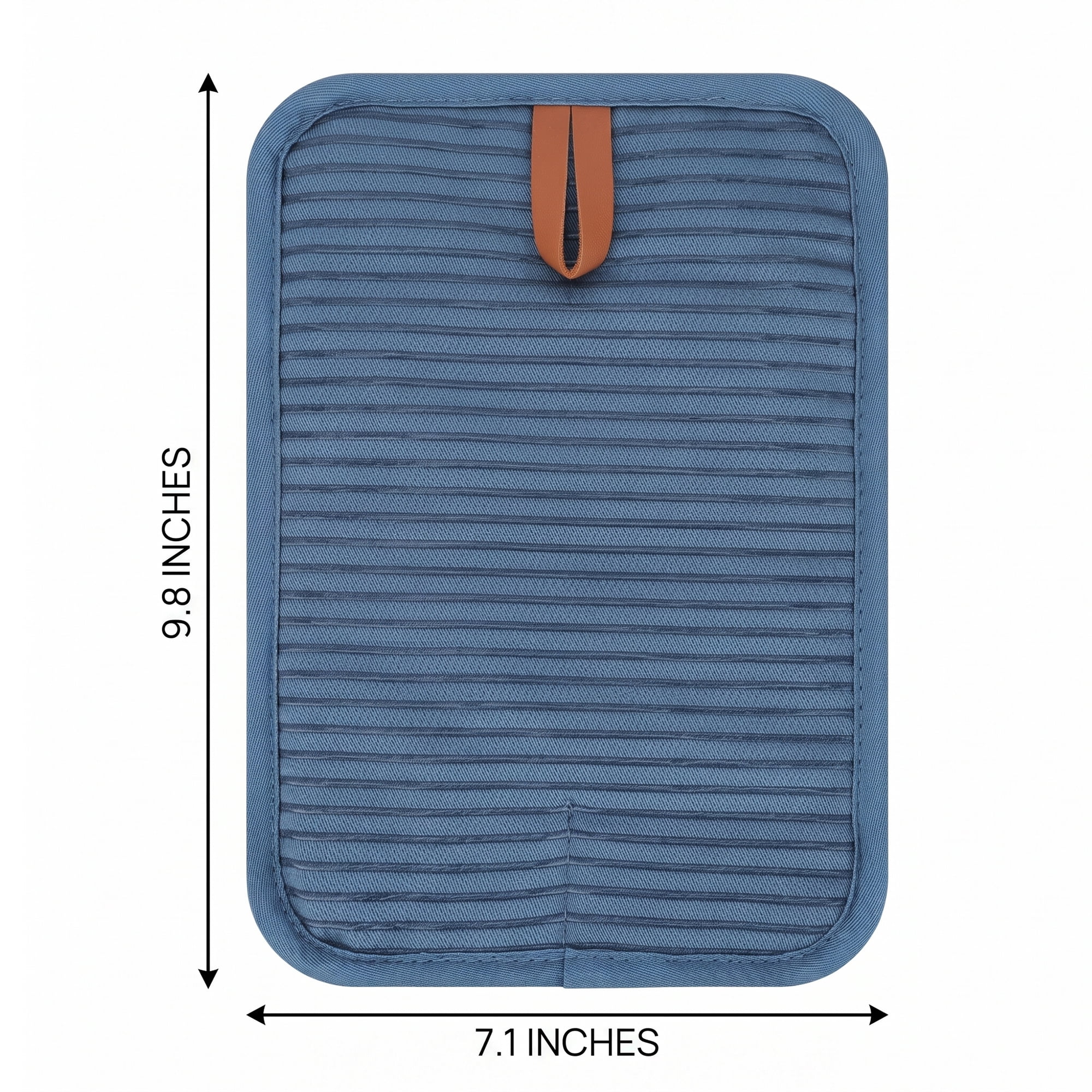 Unique Bargains Silicone Heat Resistant Trivets Non Slip Hot Pads Blue 1Pcs