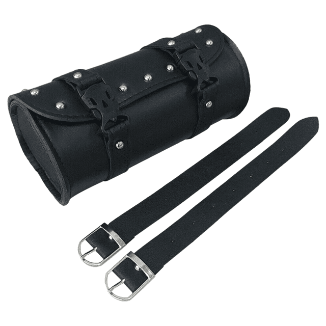 2X Outil Universel en Cuir pour Moto, Sacoche à Roulettes Ronde pour Valise de Voyage