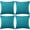 Blue-green, variant on 4 Pack Decorative Outdoor Waterproof Throw Pillow Covers, Square Patio Balcony Garden Waterproof Cushion Case, PU Coating Pillow Shell for Couch, Bed, Patio, Sofa, Tent,18 x 18 Inch (Multi Color)