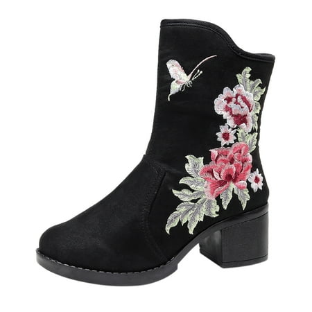 

nsendm plus Size Boot Socks for Women Wide Calf High Tassel Boots Flowers Snake Print Boots for Women Wide Calf Red 9