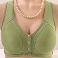thumbnail image 3 of ATOYSOY Women's Everyday Bra Wireless Breathable Push Up Underwear Front Closure Smoothing Comfort Bra Seamless Clearance Green L, 3 of 8