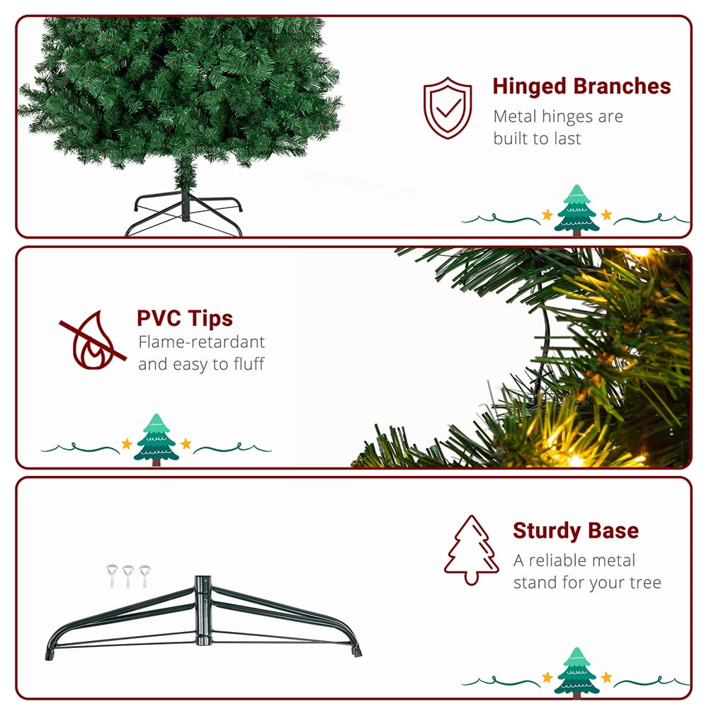 Kadyn 7FT Artificial Christmas Tree Xmas Pine Tree with Solid Metal Legs, Artificial Pre-Lit Slim Christmas Tree Perfect for Indoor and Outdoor Holiday Decoration, Green Kadyn 7FT Artificial Christmas Tree Xmas Pine Tree with Solid Metal Legs, Artificial Pre-Lit Slim Christmas Tree Perfect for Indoor and Outdoor Holiday Decoration, Green