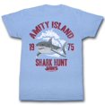 thumbnail image 1 of Jaws Shark Hunt Light Blue Heather Adult T-Shirt, 1 of 2