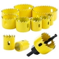 thumbnail image 5 of HSEAMALL 8PCS Hole Saw Kit, 19-64mm Carbon Steel Downlights Drill Bit Tools Cutterfor Wood, Plasterboard, Plastic,Yellow, 5 of 6