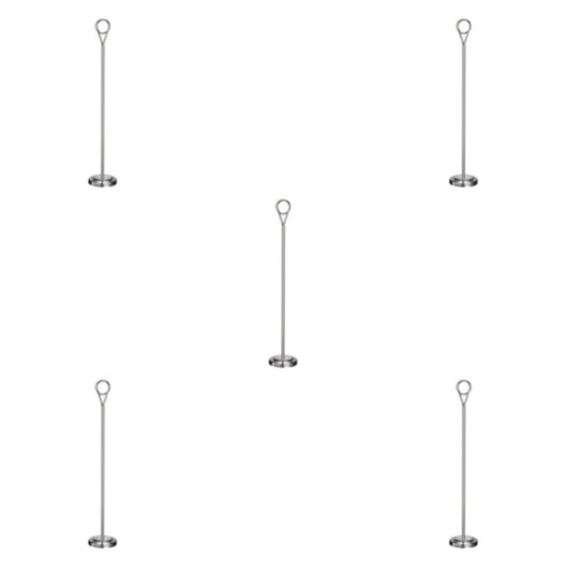Baohd Contemporary Table Number Holder Photo Stand for Trendy Hotel Settings Silvery 40cm 5Set