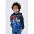 thumbnail image 2 of Sudadera con capucha Hot Wheels de forro polar para niños pequeños, azul marino, talla 6, 2 of 6
