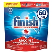 Finish Max in 1 Powerball 36ct, Wrapper Free Dishwasher Detergent Tablets