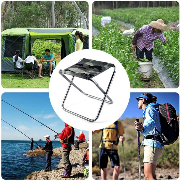 Snorda Fishing Chair With Storage Bag ,Outdoor Folding Chair Compact Fishing  Stool Portable Camping Stool Backpack Chair With Oxford Cloth For  Beach/Outing /Family 