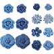 thumbnail image 1 of 14 estilos de flores de tela vaquera azul marino, flores de tela vaquera, camelias, telas de lona, ​​flores, adornos de costura de mezclilla, 1 of 6