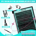thumbnail image 2 of Kit de racimos de pestañas AMZGIRL LASH 320 piezas 60D DIY individual, 2 of 8