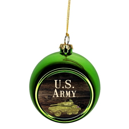 Us Army Bauble Christmas Ornaments Green Tree Xmas
