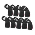 thumbnail image 1 of 9 piezas Golf Iron Headcover, Golf Club Head Cover 4,5,6,7,8,9,PW,SW,AW con Big Negro Zulema  Cubierta de cabeza de hierro de golf, 1 of 6